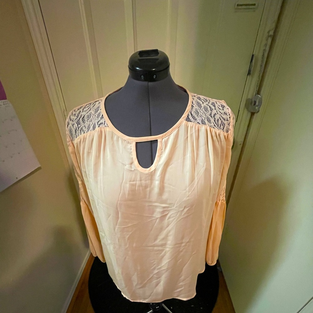 Ellos Blush blouse with lace detailing